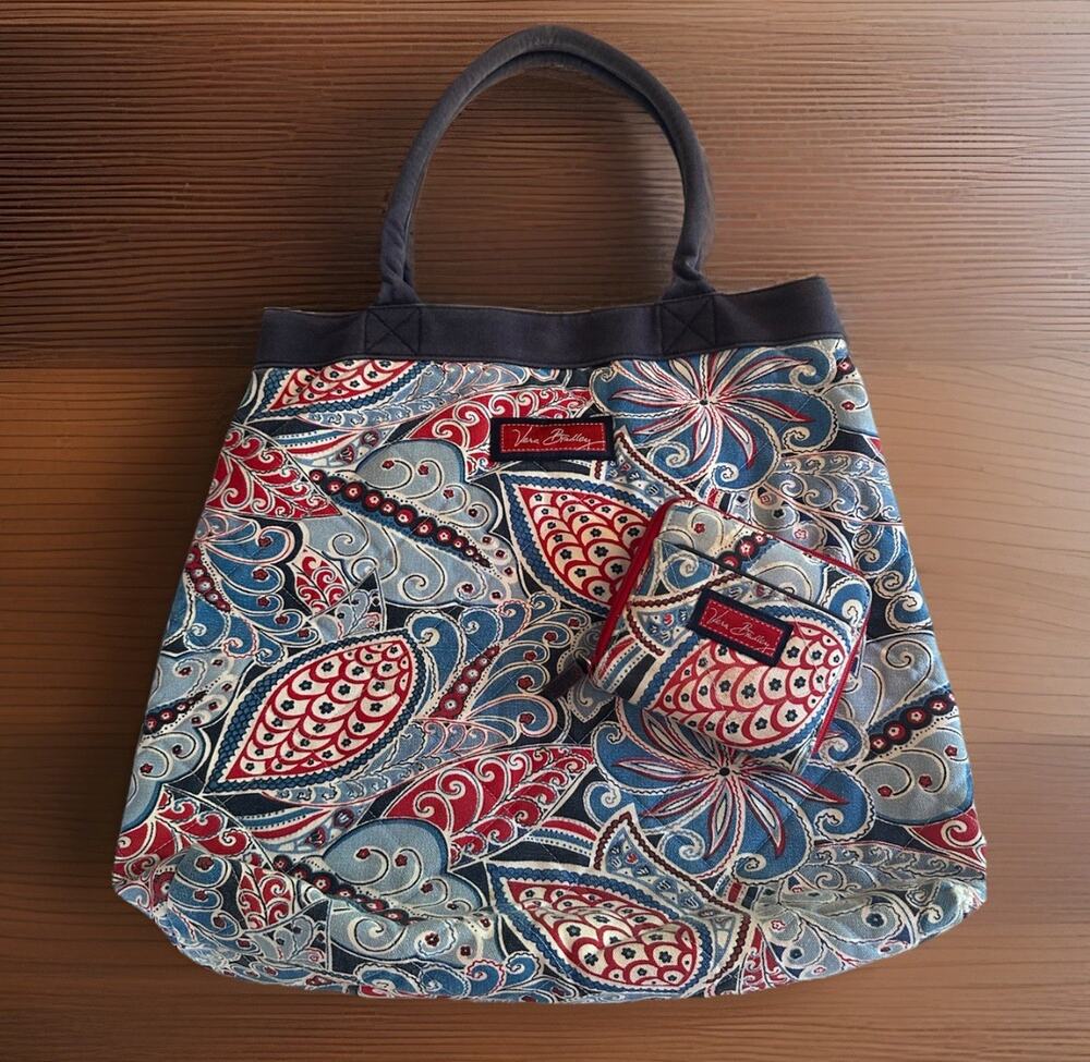 Vera Bradley Tote Bag & Wallet Seaside tote heavy Canvas -